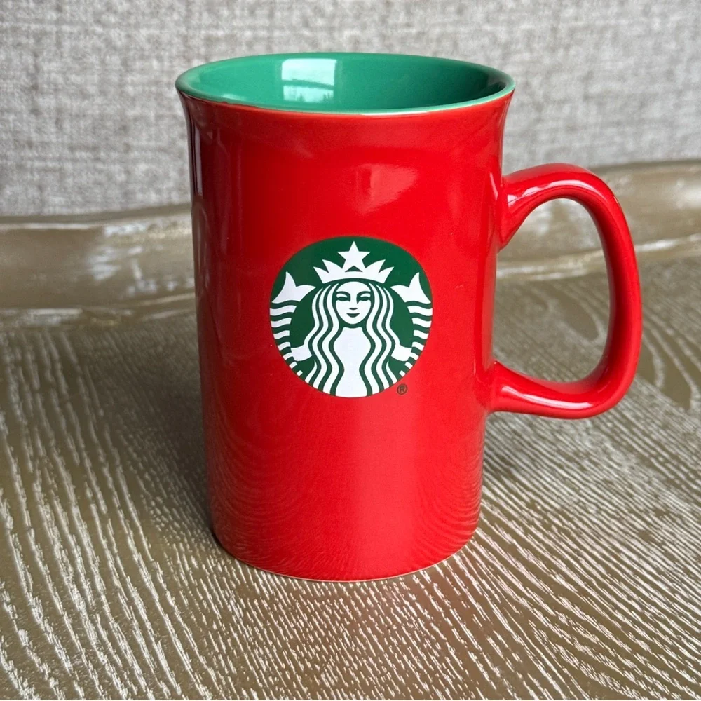 STARBUCKS 2024 Nestle Red And Green 10 oz Coffee Mug Siren Logo 2024